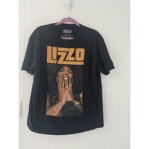 Lizzo Graphic T-shirt Adult XL Black Short Sleeve Music Band Tee 100% Cotton